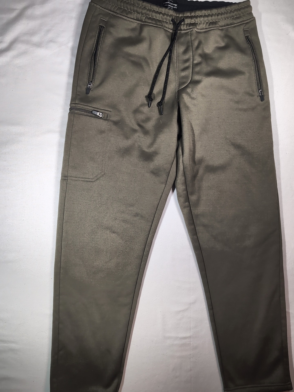 Weatherproof Olive Green Zippered Jogger Pants